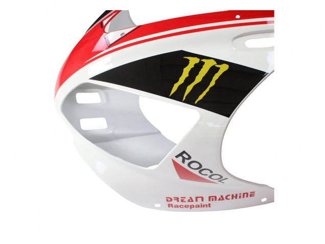 1998-1999 Yamaha YZF 1000 R1 Motorcycle Fairings - Red White Black Yellow Monster Milwaukee MAXXIS 11