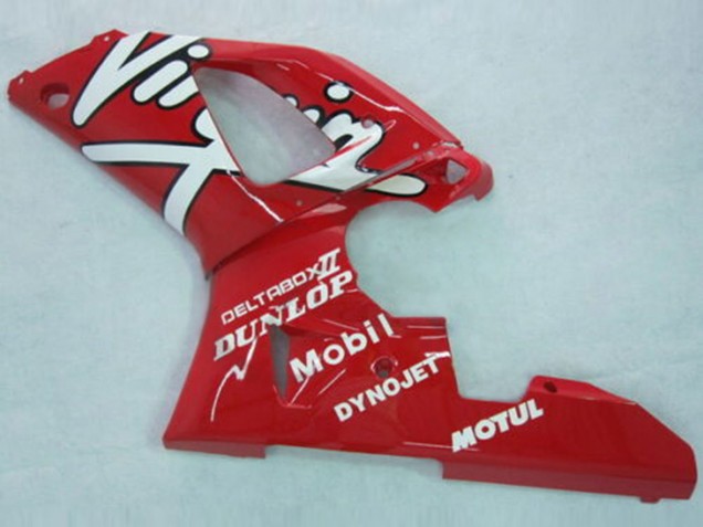 1998-1999 Yamaha YZF 1000 R1 Motorcycle Fairings - Red White Black Dunlop