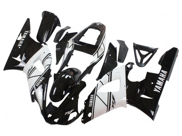 2000-2001 Yamaha YZF 1000 R1 Motorcycle Fairings - White Black