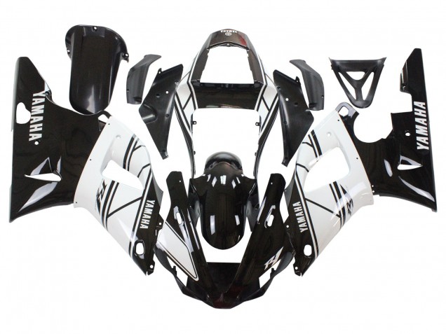 2000-2001 Yamaha YZF 1000 R1 Motorcycle Fairings - White Black