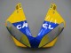 2000-2001 Yamaha YZF 1000 R1 Motorcycle Fairings - White Yellow Blue Motul Camel