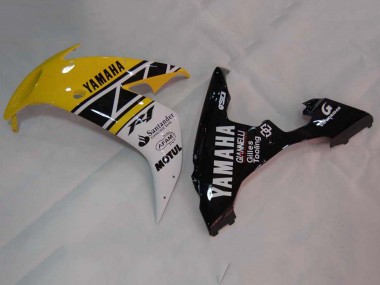 Affordable 2004-2006 Yamaha YZF 1000 R1 Motorcycle Fairings - Yellow White Glossy Black