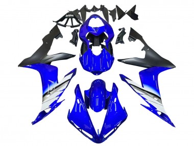 Affordable 2004-2006 Yamaha YZF 1000 R1 Motorcycle Fairings - Blue White Matte Black