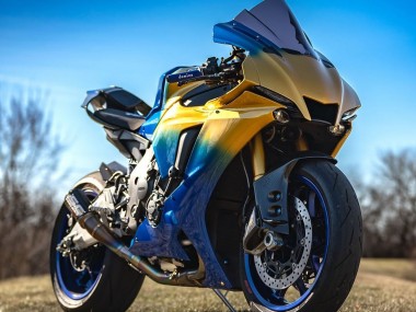 Affordable 2020-2025 Yamaha YZF 1000 R1 Motorcycle Fairings - Blue Gold