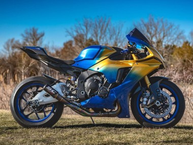 Affordable 2020-2025 Yamaha YZF 1000 R1 Motorcycle Fairings - Blue Gold