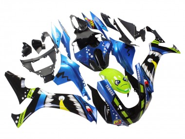 Affordable 2020-2025 Yamaha YZF 1000 R1 Motorcycle Fairings - Blue Green Black Shark