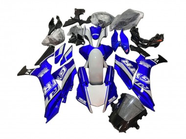 Affordable 2020-2025 Yamaha YZF 1000 R1 Motorcycle Fairings - White Blue Glossy Black GYTR Yamalube
