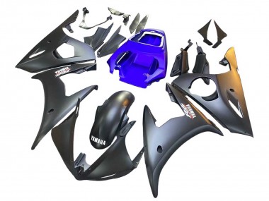 Affordable 2006-2009 Yamaha YZF R6S Motorcycle Fairings - Blue Matte Black