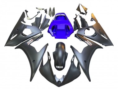 Affordable 2006-2009 Yamaha YZF R6S Motorcycle Fairings - Blue Matte Black