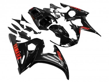 Affordable 2006-2009 Yamaha YZF R6S Motorcycle Fairings - Glossy Black Red