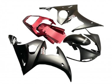 Affordable 2006-2009 Yamaha YZF R6S Motorcycle Fairing - Red Matte Black