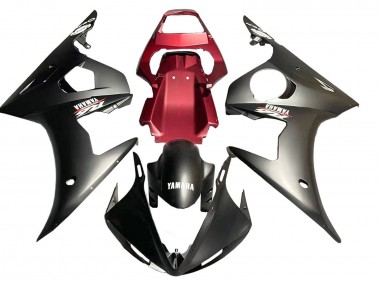 Affordable 2006-2009 Yamaha YZF R6S Motorcycle Fairing - Red Matte Black