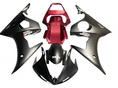 Affordable 2006-2009 Yamaha YZF R6S Motorcycle Fairing - Red Matte Black