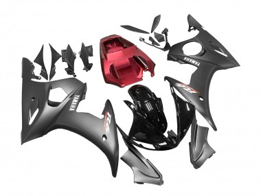 Affordable 2006-2009 Yamaha YZF R6S Motorcycle Fairings - Black Red