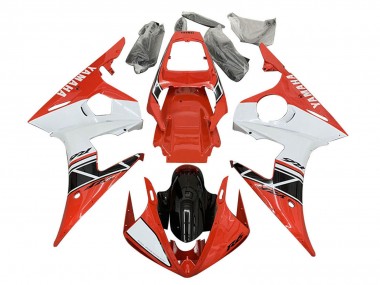 Affordable 2006-2009 Yamaha YZF R6S Motorcycle Fairings - Red White Black
