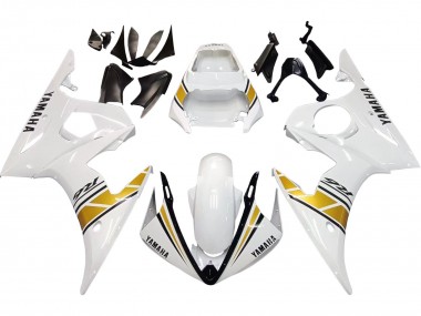 Affordable 2006-2009 Yamaha YZF R6S Motorcycle Fairings - White Gold