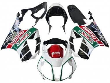 Affordable 2000-2006 Honda VTR1000 Motorcycle Fairings - White Red Green Glossy Black Castrol