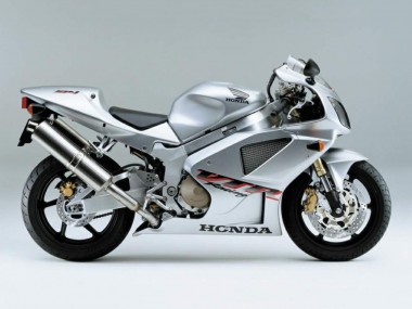 Affordable 2000-2006 Honda VTR1000 Motorcycle Fairings - Silver White Racing