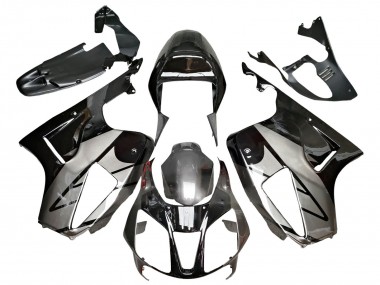 Affordable 2000-2006 Honda VTR1000 Motorcycle Fairings - Silver Glossy Black