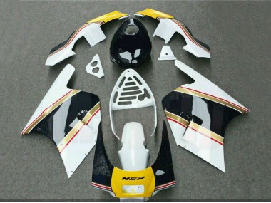 Affordable 1988-1989 Honda NSR250R Motorcycle Fairings - White Yellow Gold Glossy Black