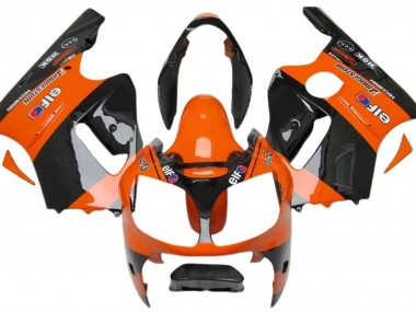 Affordable 2000-2001 Kawasaki ZX12R Motorcycle Fairings - Orange Black Elf Michelin