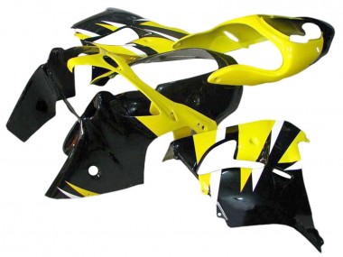 Affordable 2002-2006 Kawasaki ZX12R Motorcycle Fairings - Yellow Black
