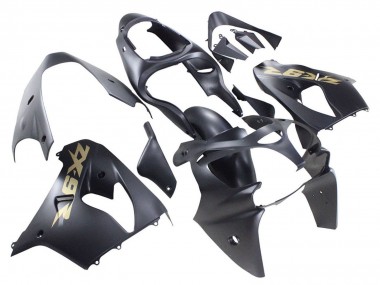 Affordable 2000-2001 Kawasaki ZX9R Motorcycle Fairings - Matte Black Gold