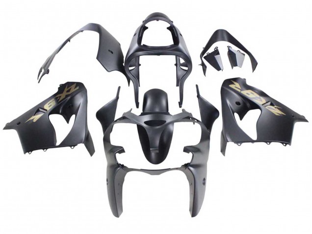2000-2001 Kawasaki ZX9R Motorcycle Fairings - Matte Black Gold