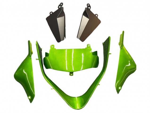 2000-2001 Kawasaki ZX9R Motorcycle Fairings - Green Flame
