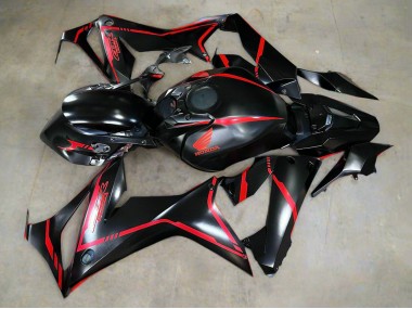 Affordable 2019-2020 Honda CBR650R Motorcycle Fairings - Glossy Black Red Stripe