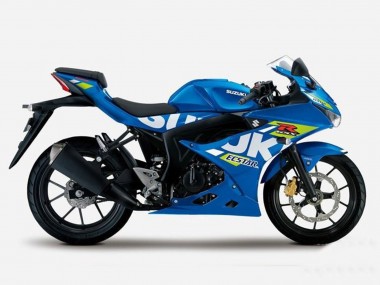 Affordable 2017-2025 Suzuki GSXR125 Motorcycle Fairings - Blue Yellow Ecstar