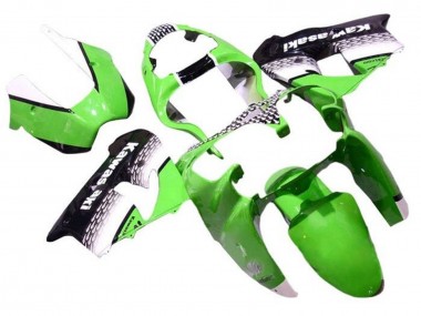 Affordable 2002-2003 Kawasaki ZX9R Motorcycle Fairings - Green White Black