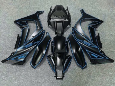 Affordable 2011-2015 Kawasaki ZX10R Motorcycle Fairings - Matte Black Blue