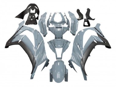 Affordable 2011-2015 Kawasaki ZX10R Motorcycle Fairings - Nardo Grey Matte Black