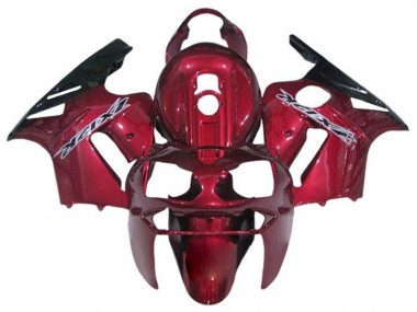 Affordable 2000-2001 Kawasaki ZX12R Motorcycle Fairings - Candy Red Black White