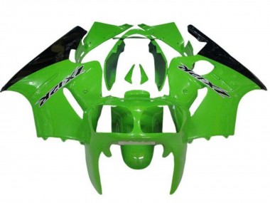 Affordable 2000-2001 Kawasaki ZX12R Motorcycle Fairings - Green Black