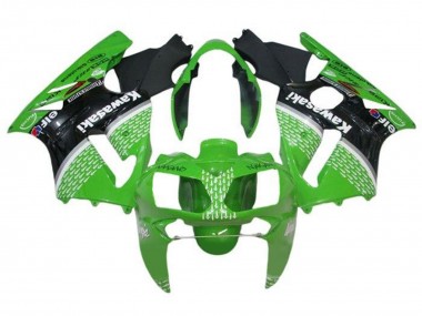 Affordable 2000-2001 Kawasaki ZX12R Motorcycle Fairings - Green Black White Elf