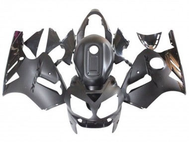 Affordable 2000-2001 Kawasaki ZX12R Motorcycle Fairings - Matte Black Glossy Black