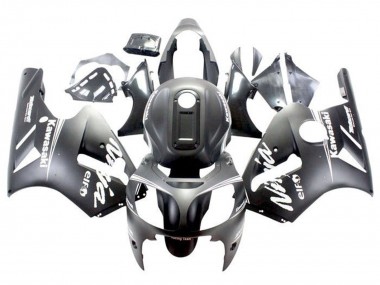 Affordable 2000-2001 Kawasaki ZX12R Motorcycle Fairings - Matte Black White