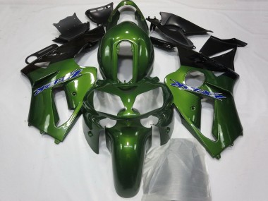 Affordable 2000-2001 Kawasaki ZX12R Motorcycle Fairings - Dark Green Black Blue