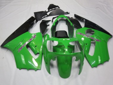 Affordable 2000-2001 Kawasaki ZX12R Motorcycle Fairings - Green Black Purple