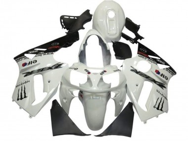 Affordable 2002-2006 Kawasaki ZX12R Motorcycle Fairings - Pearl White Black Elf Monster