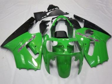 Affordable 2002-2006 Kawasaki ZX12R Motorcycle Fairings - Green Black Purple