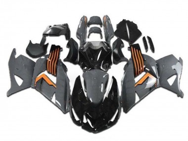 Affordable 2006-2011 Kawasaki ZX14R ZZR1400 Motorcycle Fairings - Grey Orange Black