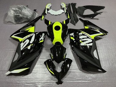 Affordable 2013-2024 Kawasaki EX300 Motorcycle Fairings - Glossy Black Neon Yellow White