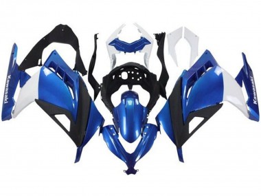 Affordable 2013-2024 Kawasaki EX300 Motorcycle Fairings - White Blue Black