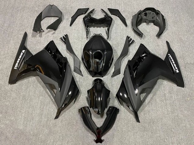 2013-2024 Kawasaki EX300 Motorcycle Fairings - Glossy Black Matte Black