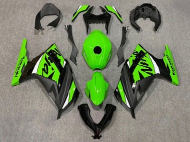 Affordable 2013-2024 Kawasaki EX300 Motorcycle Fairings - Green White Black