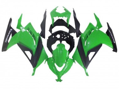 Affordable 2013-2024 Kawasaki EX300 Motorcycle Fairings - Green Black