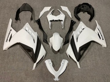 Affordable 2013-2024 Kawasaki EX300 Motorcycle Fairings - Pearl White Black